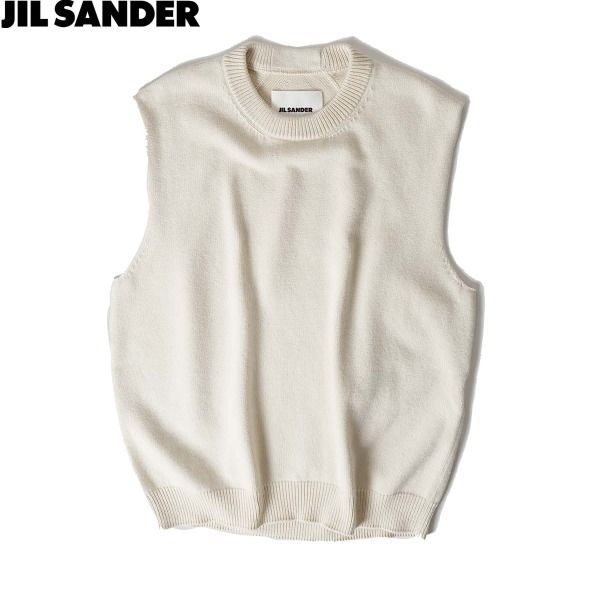 JIL SANDER ジルサンダー カシミヤニットベスト ホワイト (Jil Sander