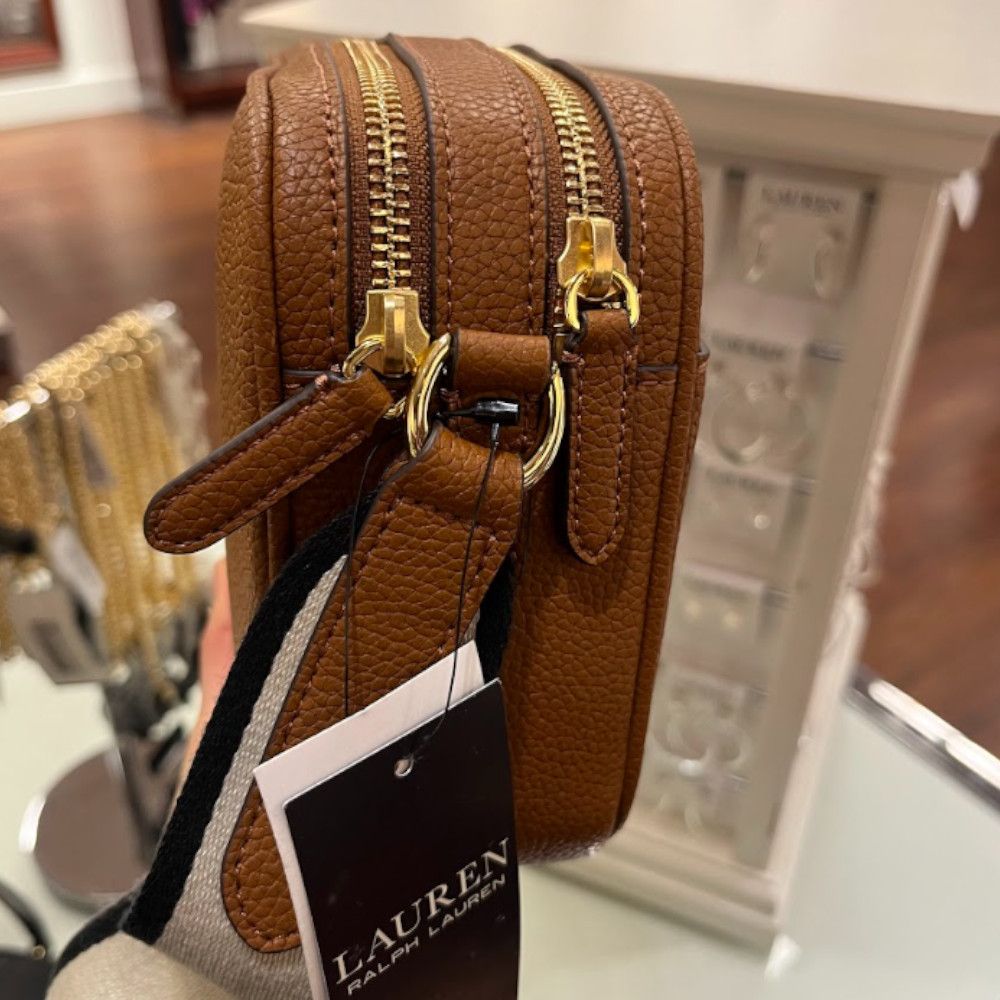 Ralph Lauren】ロゴストラップ レザー クロスボディバッグ (Ralph