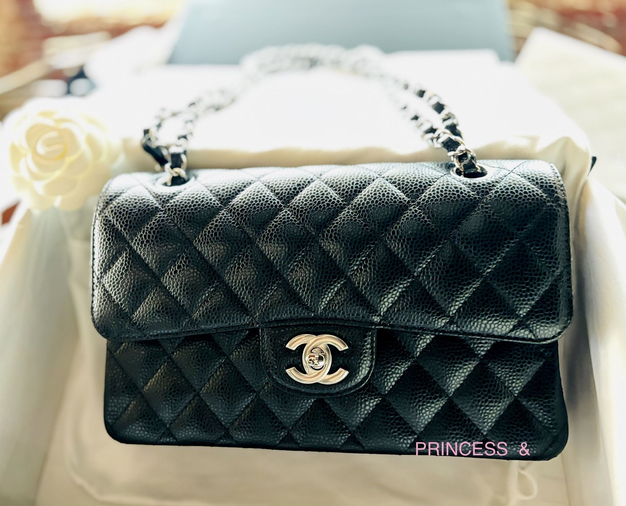 一生物☆CHANELシャネル☆マトラッセ☆キャビアスキン☆シルバー