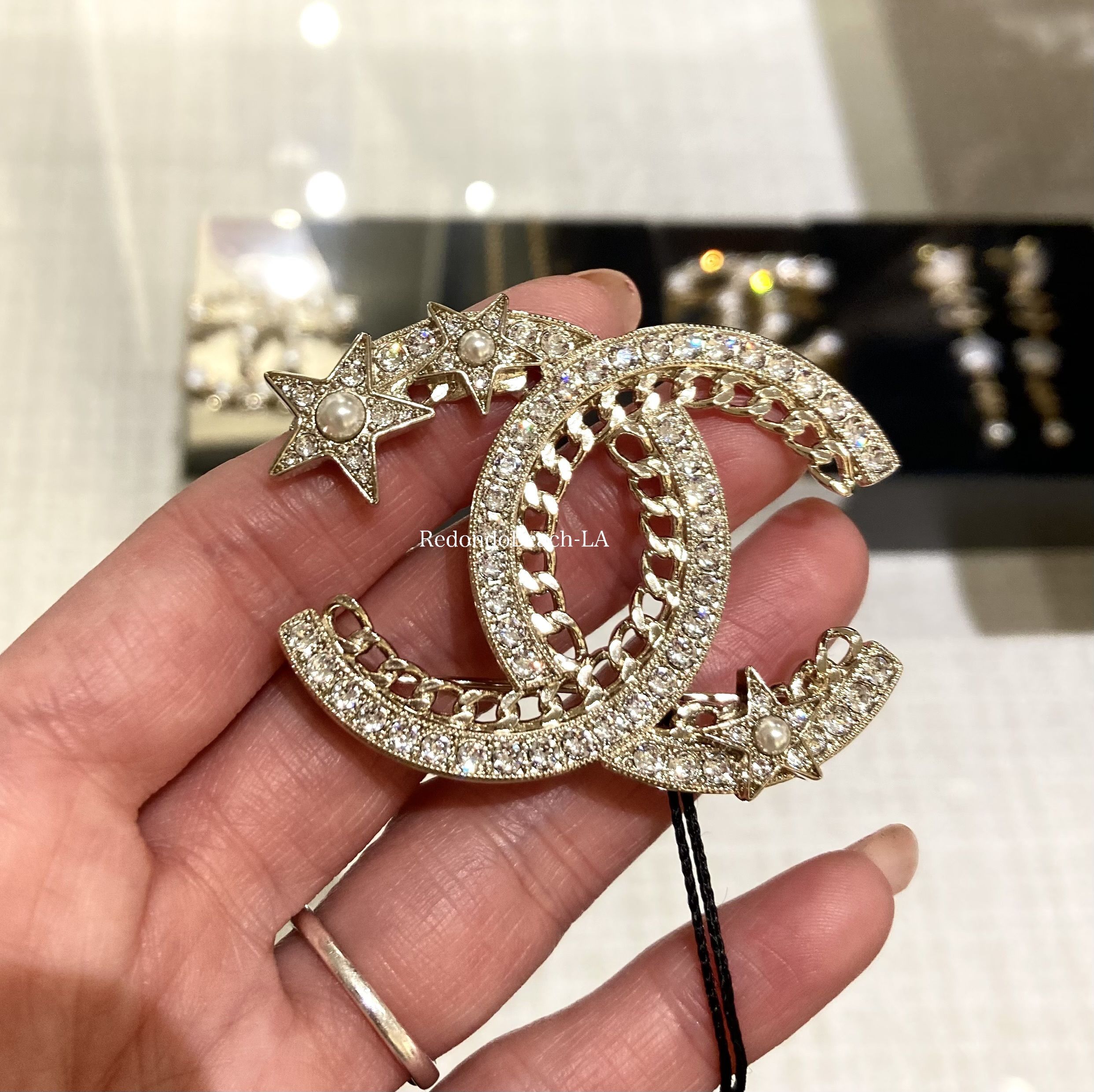 誰よりも煌めきを放つ】CHANEL☆ブローチ☆シャンパンゴールド (CHANEL