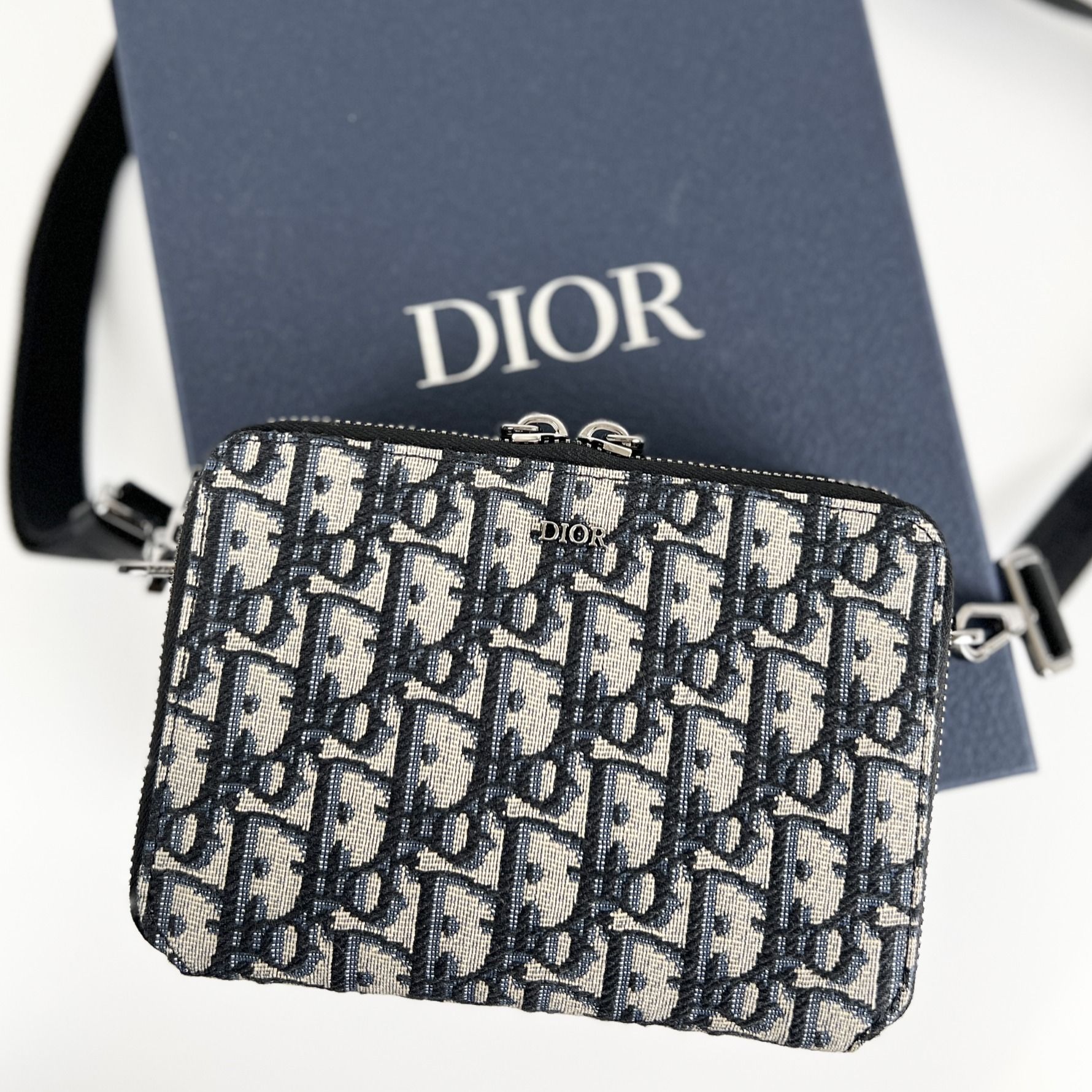 国内発送【DIOR】ディオール オブリーク ジャカード☆ポーチ (Dior