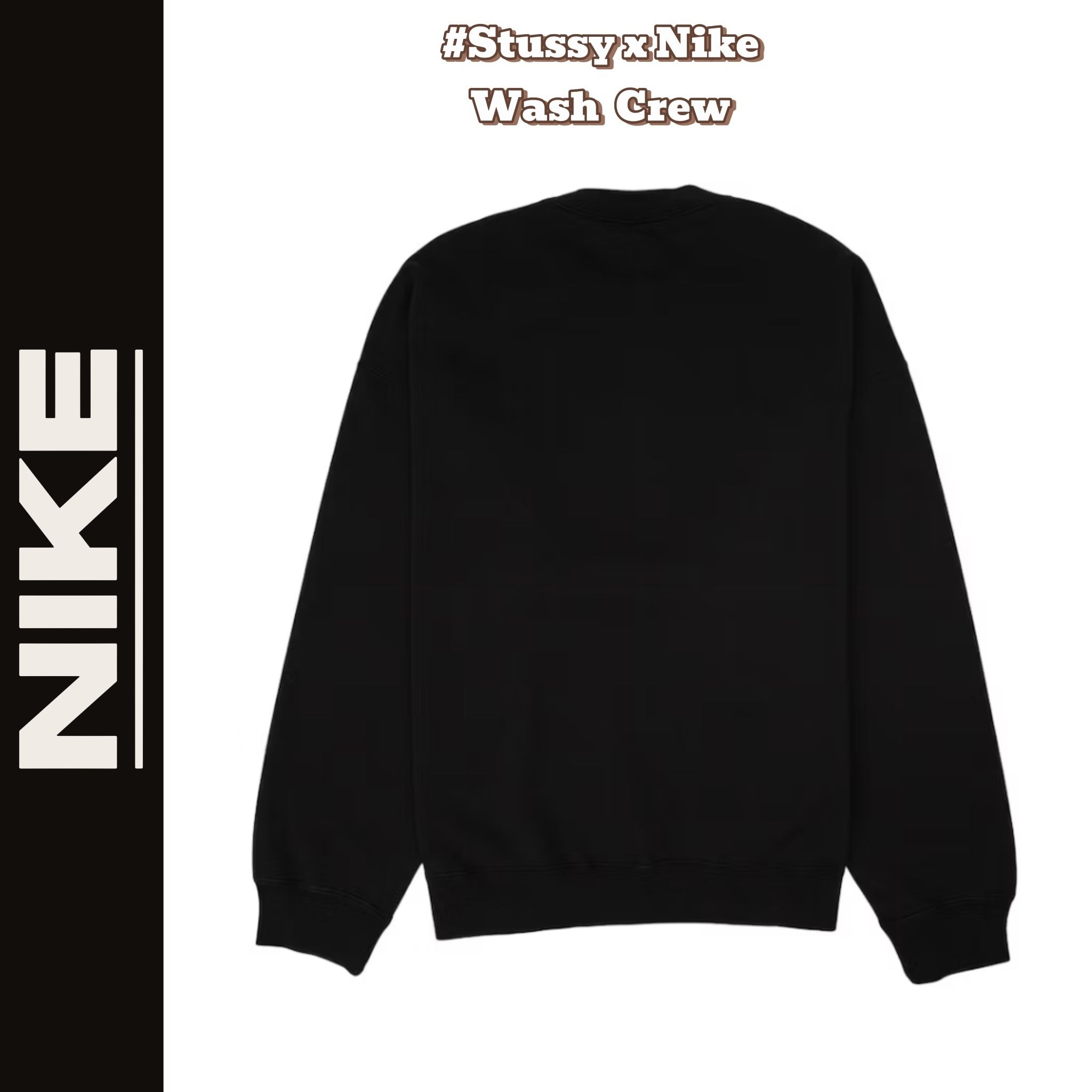 Nike x Stussy Wash Crew Fleece Black (SS23) (Nike/スウェット
