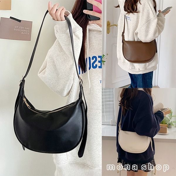 ショルダーバッグ 2way ミニ ハーフムーンBag 肩掛け 斜めがけ