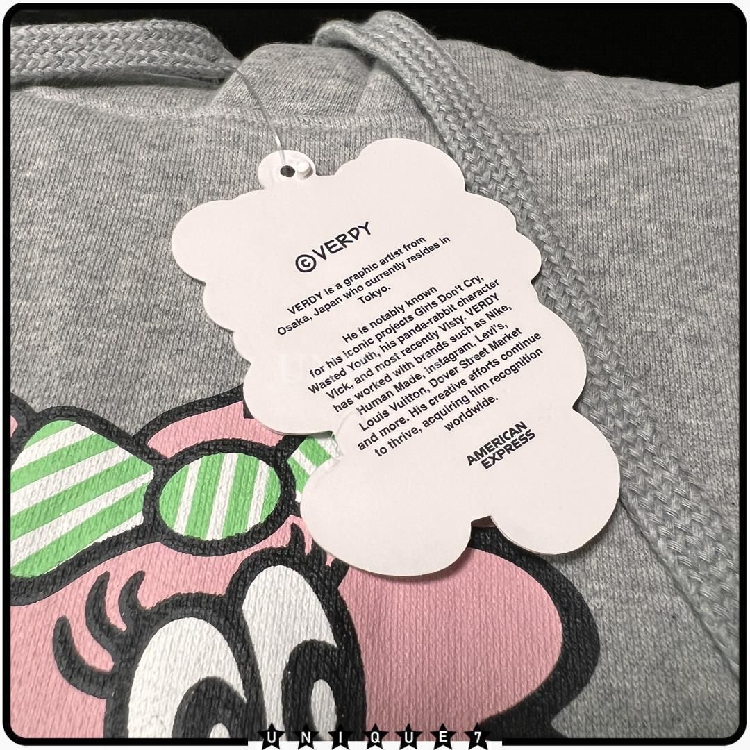 size:L】 【size:XL】Verdy x Blackpink Plush Hoodie Grey (BLACKPINK