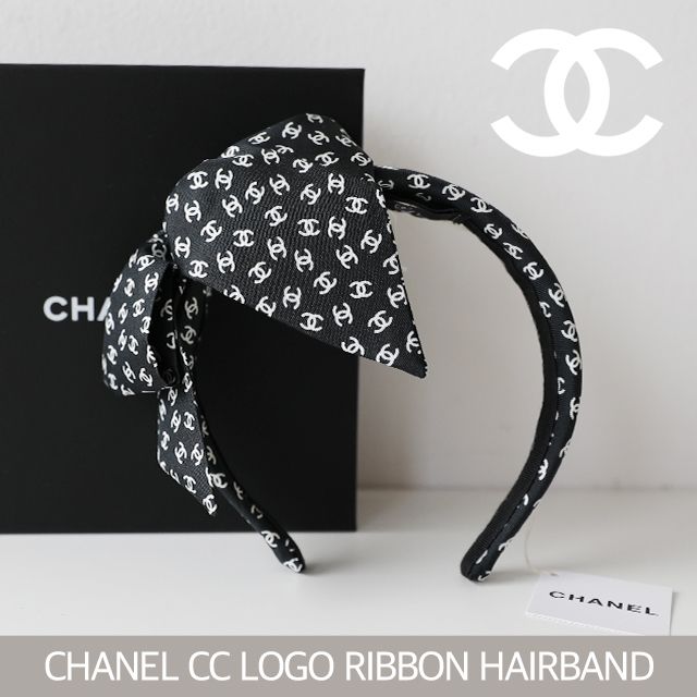CHANEL】シャネル CCパターン リボン カチューシャ (CHANEL/ヘア