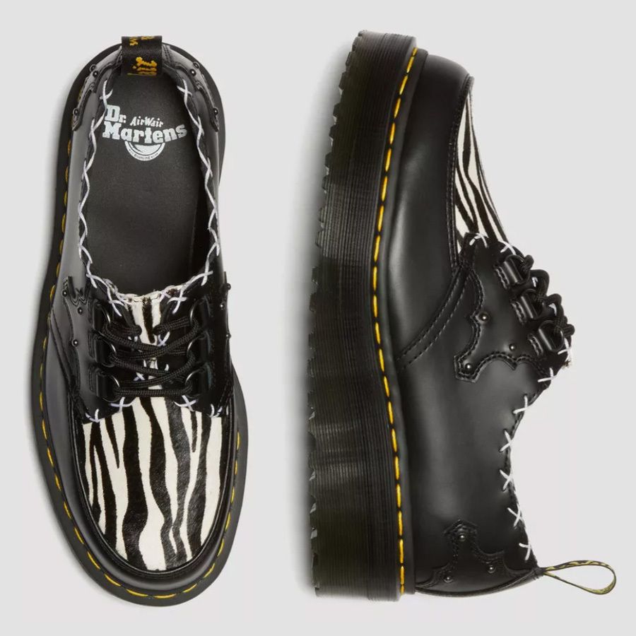Dr Martens☆RAMSEY QUAD CREEPER☆厚底☆ゼブラ柄 (Dr.Martens/ドレス