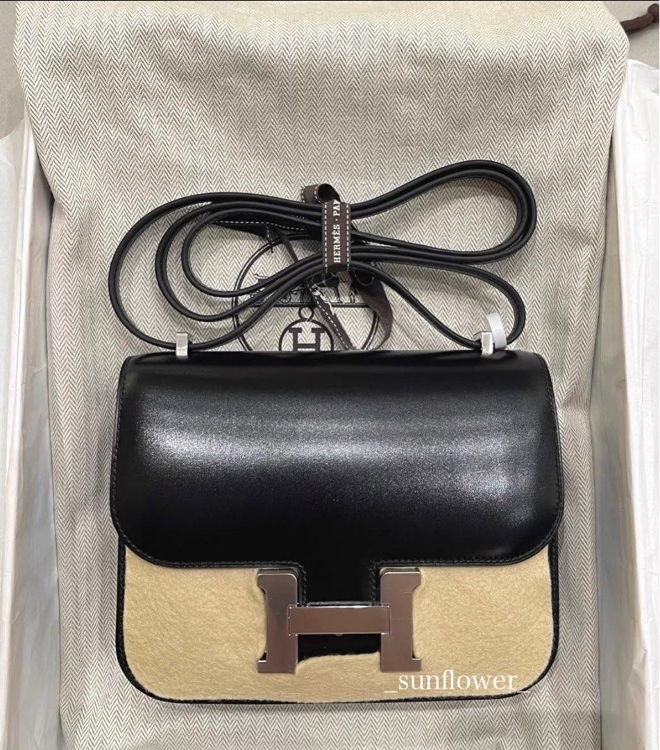 エルメス コンスタンスミニ ボックスカーフ ノワール/S金具 (HERMES