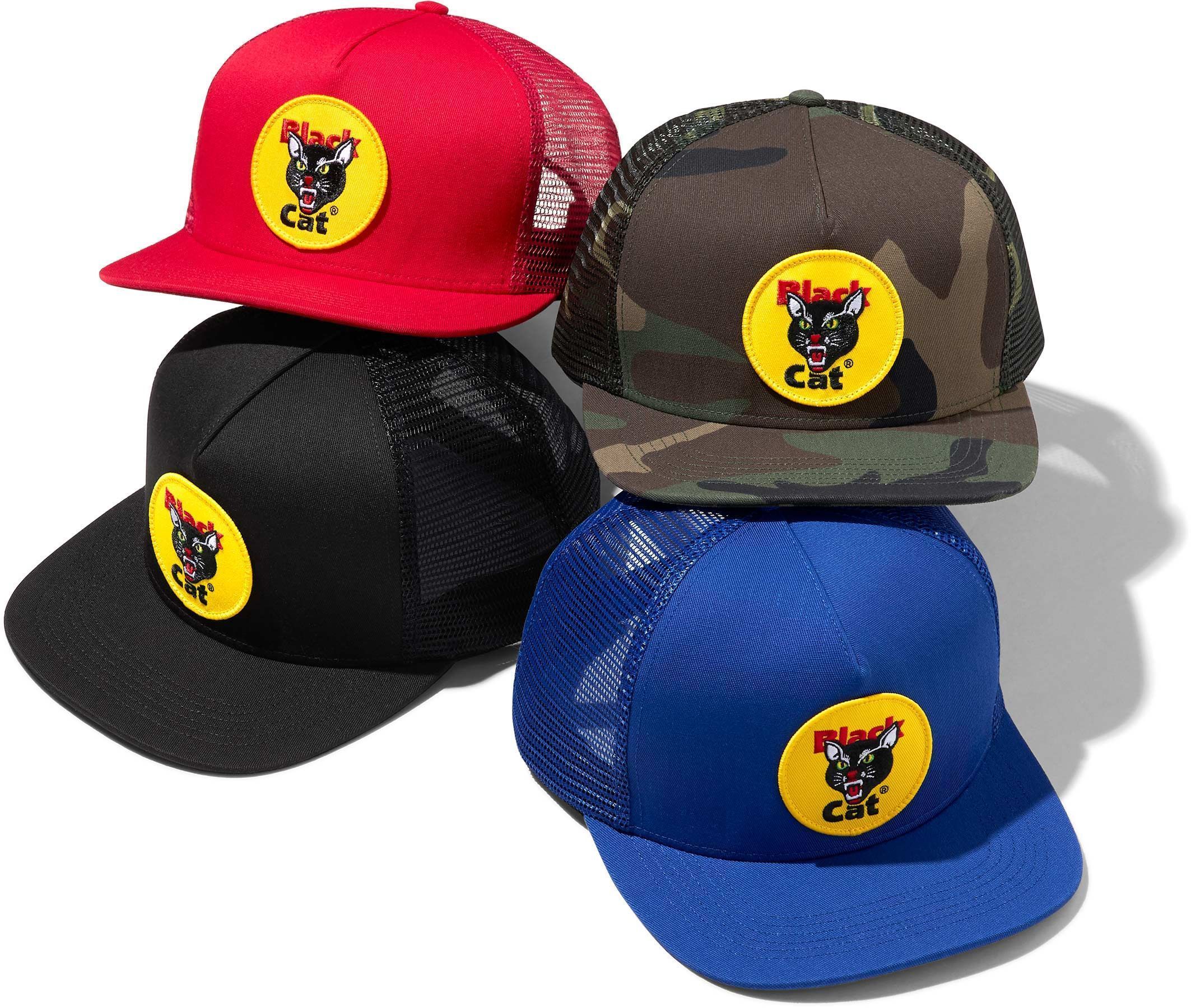 Supreme BLACK CAT MESH BACK 5-PANELシュプリームキャップ (Supreme