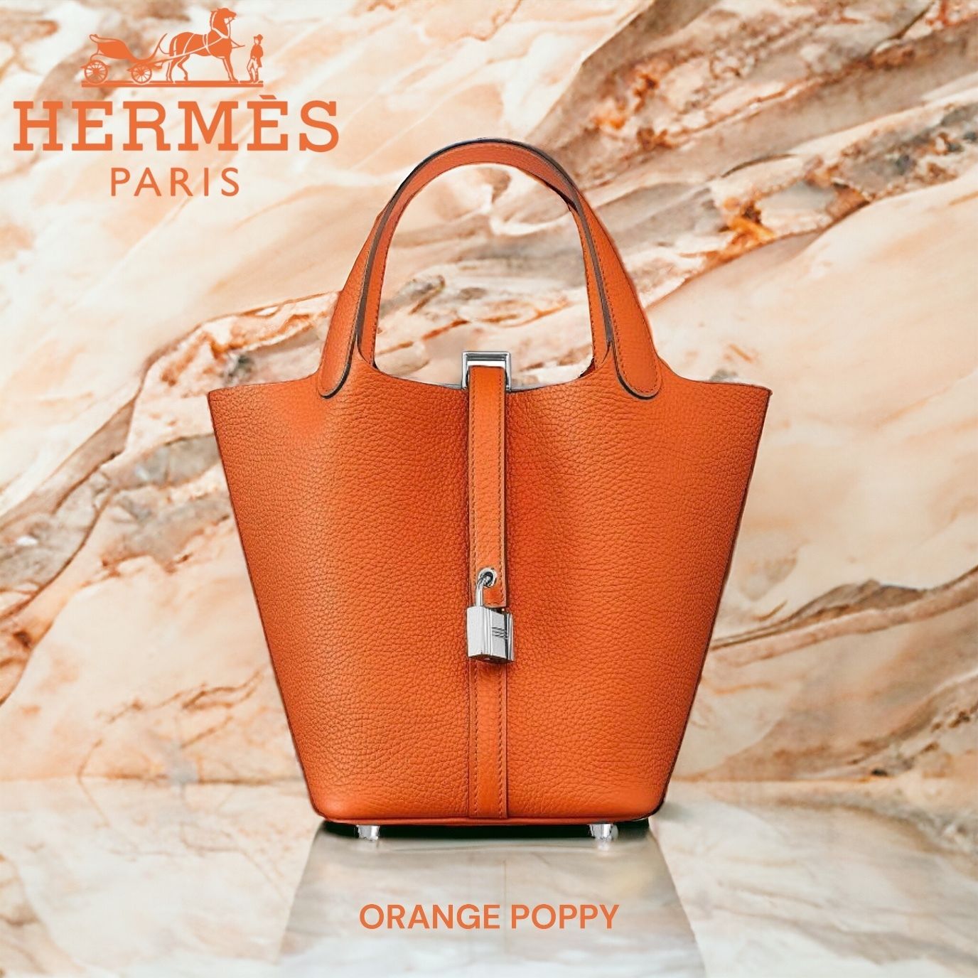 ☆正規店購入 HERMES ピコタンロック PM オレンジポピー (HERMES