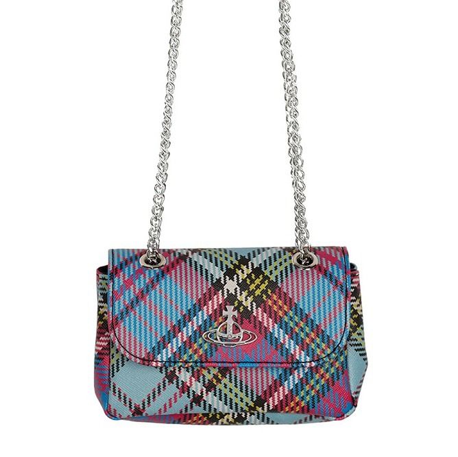 Vivienne Westwood☆チェーンショルダーバッグ チェック柄 (Vivienne