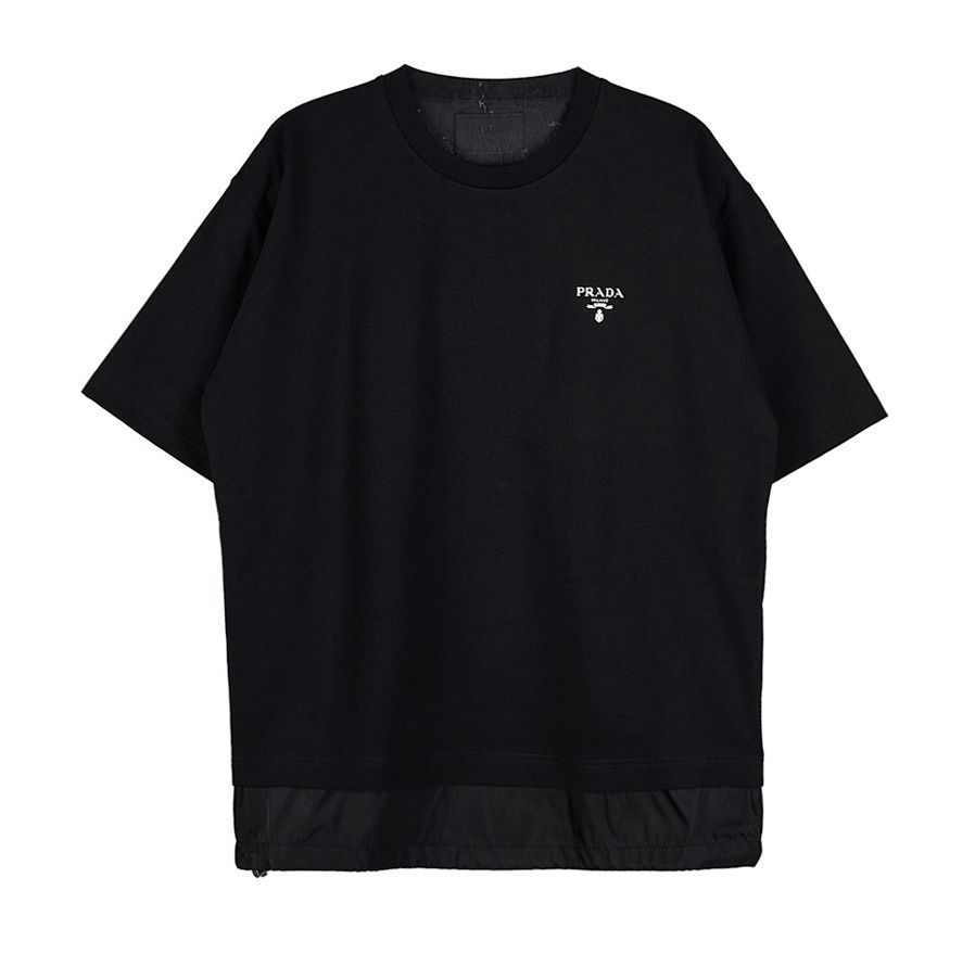 ☆【PRADA】☆ジャージ&ナイロンロゴ 半袖 Tシャツ メンズ☆ (PRADA/T