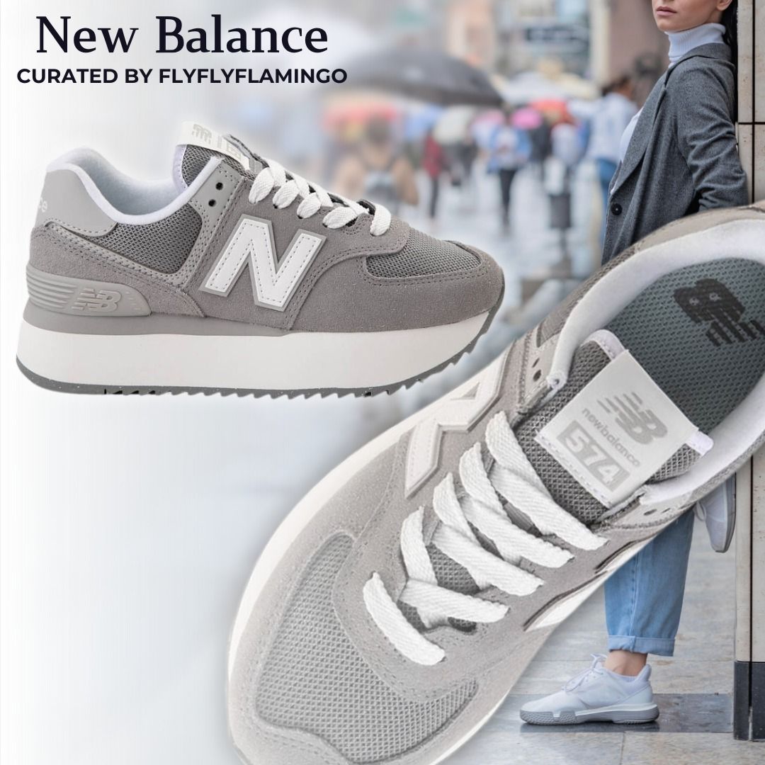 New Balance】コーディネートしやすい！厚底スニーカー グレー (New