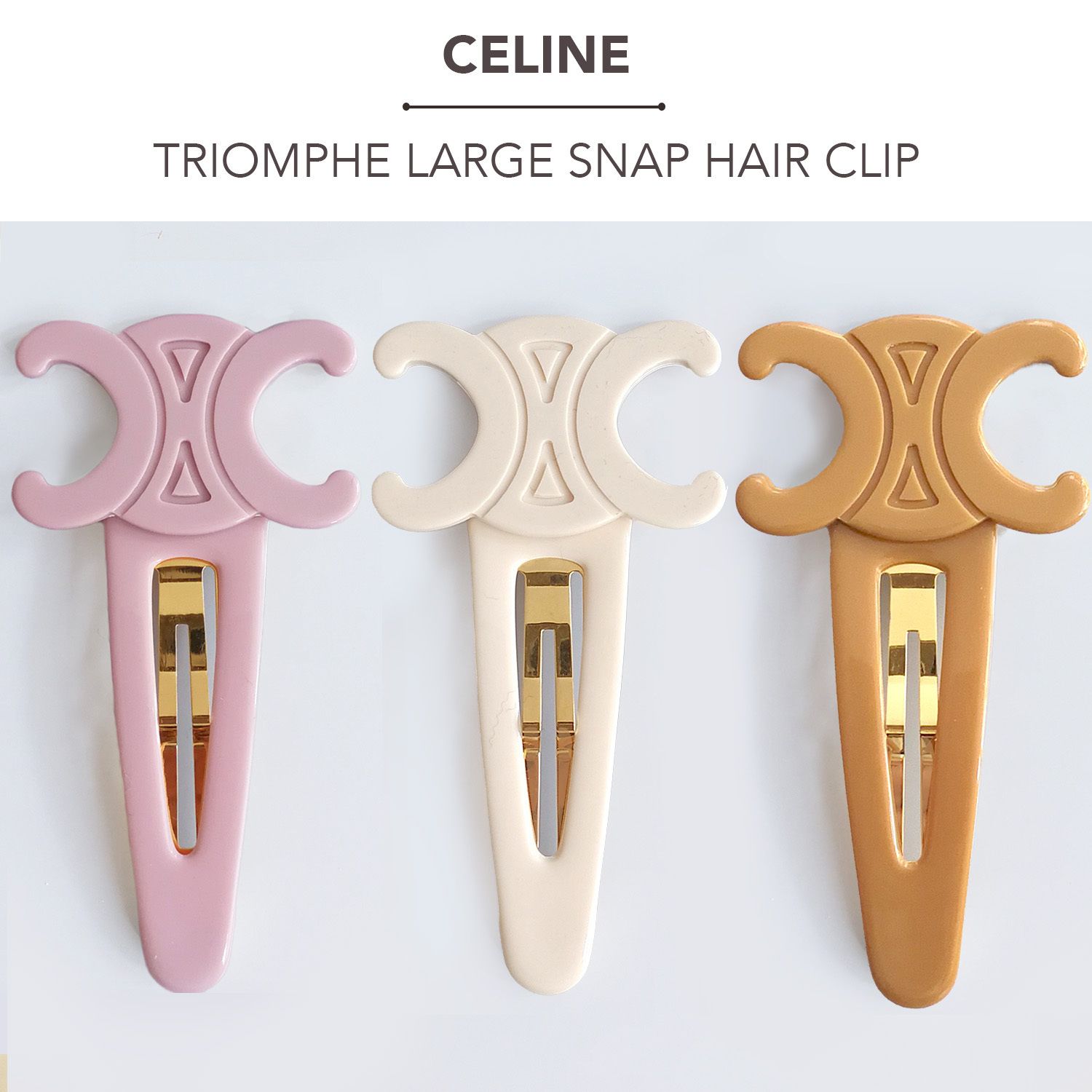 CELINE トリオンフ ラージ スナップ ヘアクリップ (CELINE/ヘア