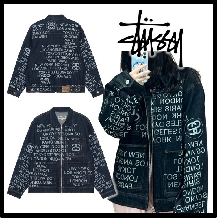 ☆関税込☆STUSSY☆Stussy Zip Work Jacket City Link Denim☆ (STUSSY