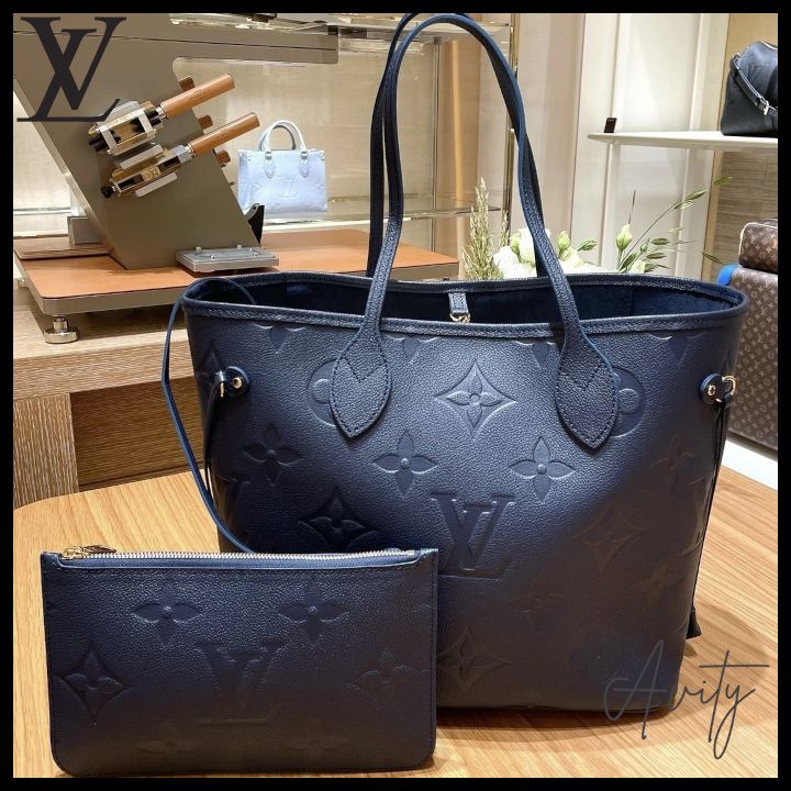 大人可愛いネイビー登場♪LouisVuittonトートバッグネヴァーフル