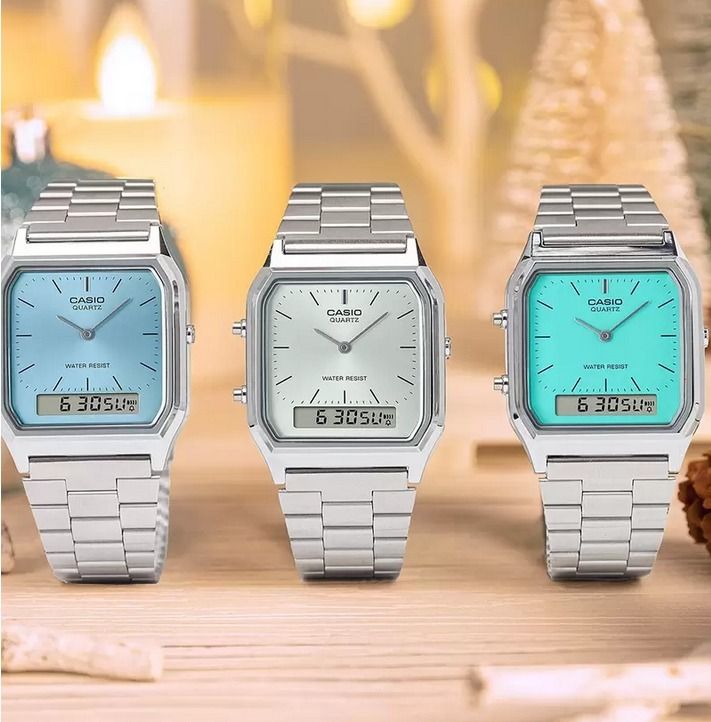 CASIO カシオ ティファニーブルー文字盤 スクエア 腕時計 (CASIO