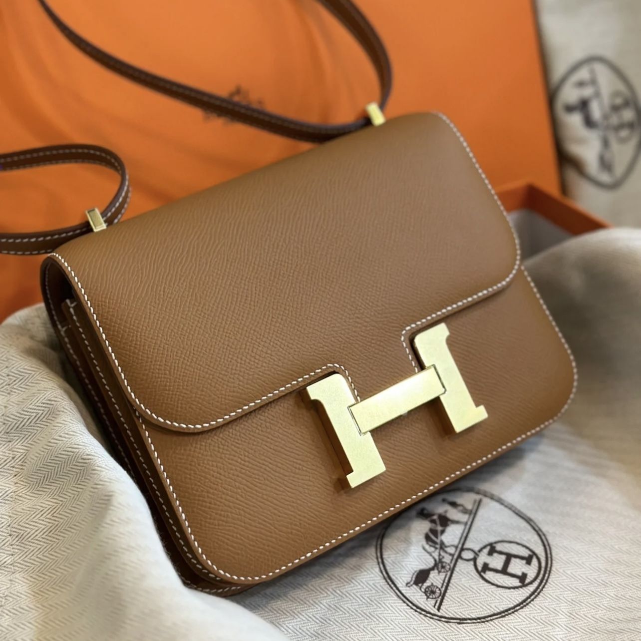 HERMES】エルメス コンスタンスミニ ゴールド ゴールド金具 (HERMES
