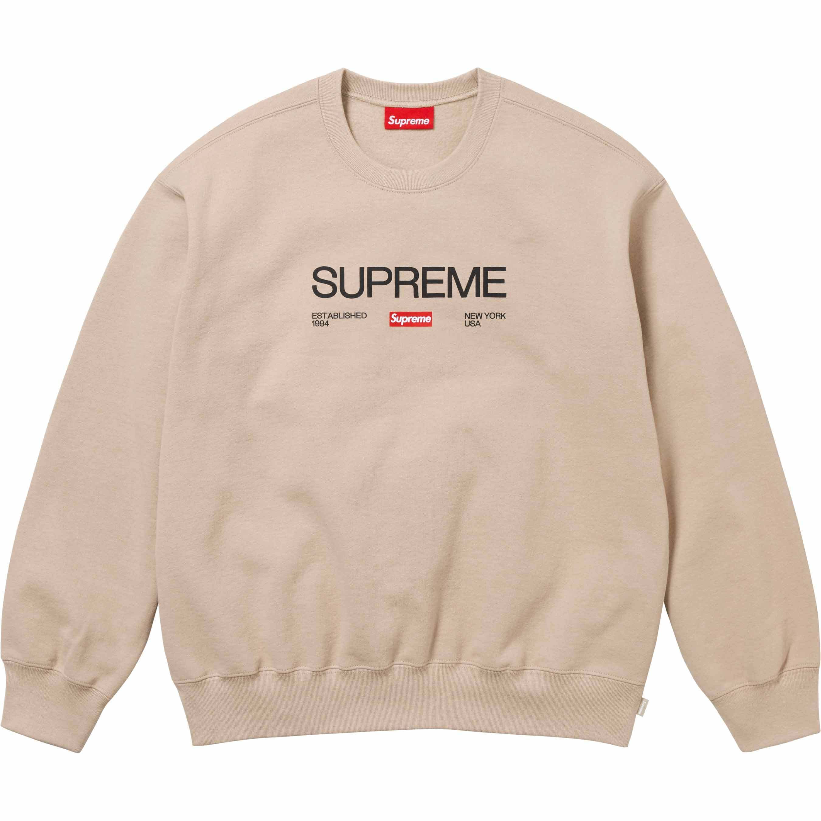 SS24 Supreme Established Crewneck シュプリーム クルーネック