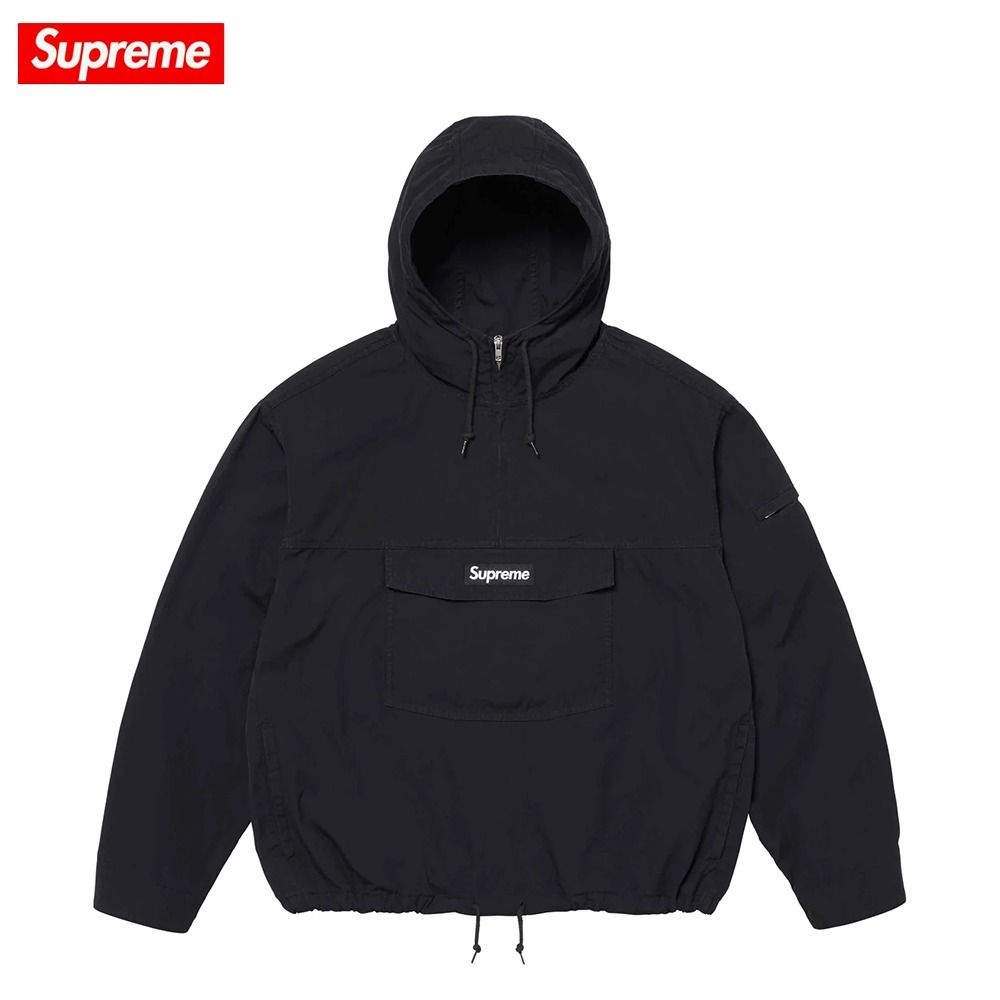 SUPREME】 Cotton Utility Anorak Black - 24SS (Supreme/パーカー