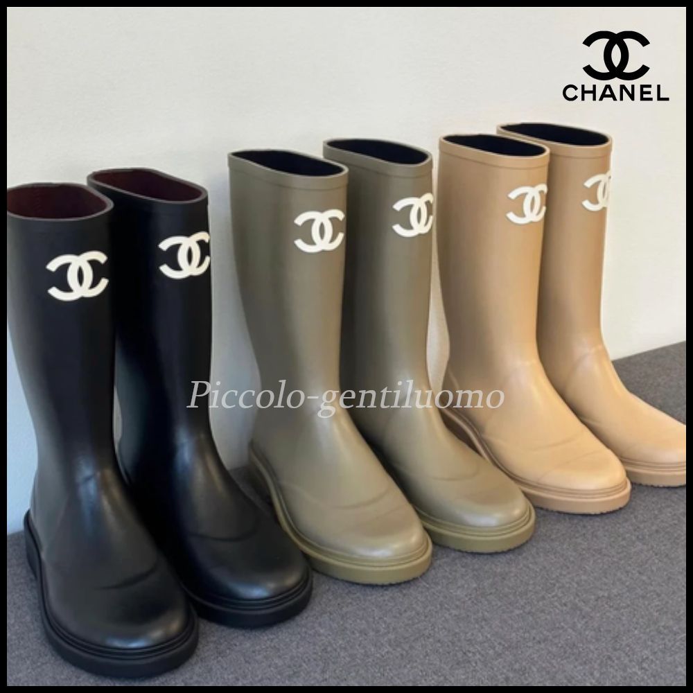 入手困難な人気アイテム】CHANEL ラバー ロングレインブーツ (CHANEL