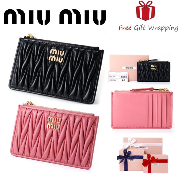 国内発送】MIUMIU 5MB060 マトラッセ エンベロープ財布 (MiuMiu/カード