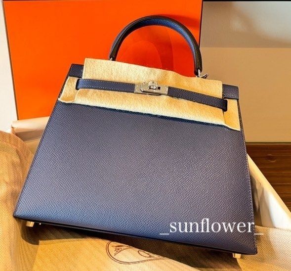 エルメス ケリー25cm セリエ ブルーネイビー/S金具 (HERMES