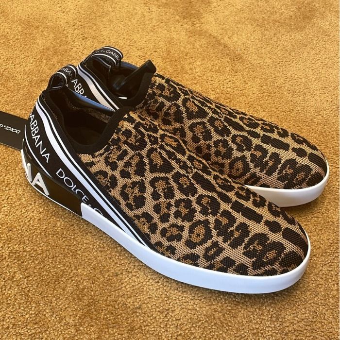 希少 DOLCE&GABBANA ドルガバ レオパード スリッポン スニーカー