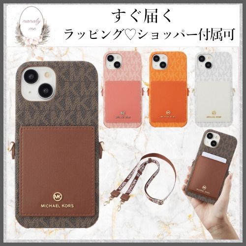 使い勝手抜群♪】マイケルコース スマホショルダー (Michael Kors