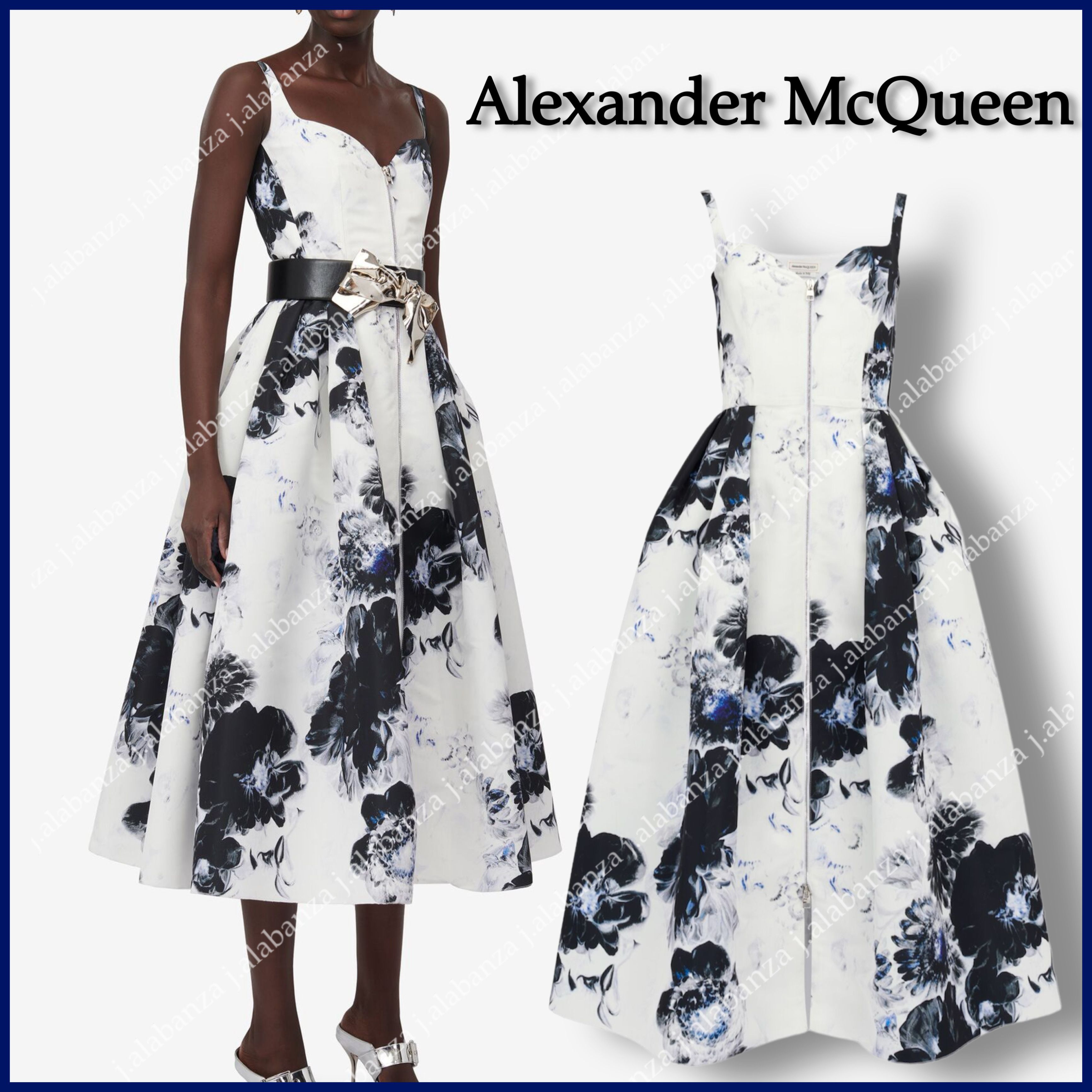 アレキサンダーマックイーン☆キアロスクーロ柄ワンピース (alexander