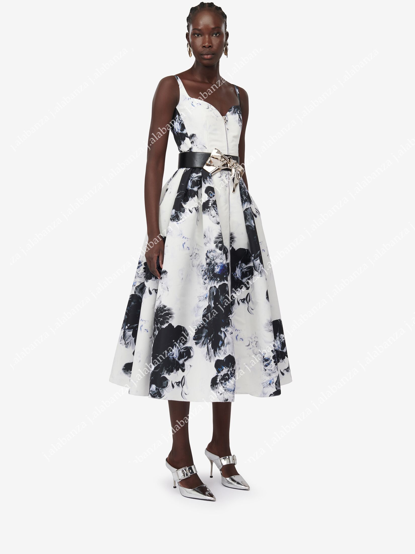 アレキサンダーマックイーン☆キアロスクーロ柄ワンピース (alexander