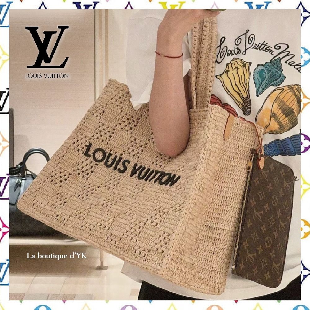 ☆ビーチにピッタリ♪【ルイヴィトン】ラフィア トートバッグ☆ (Louis