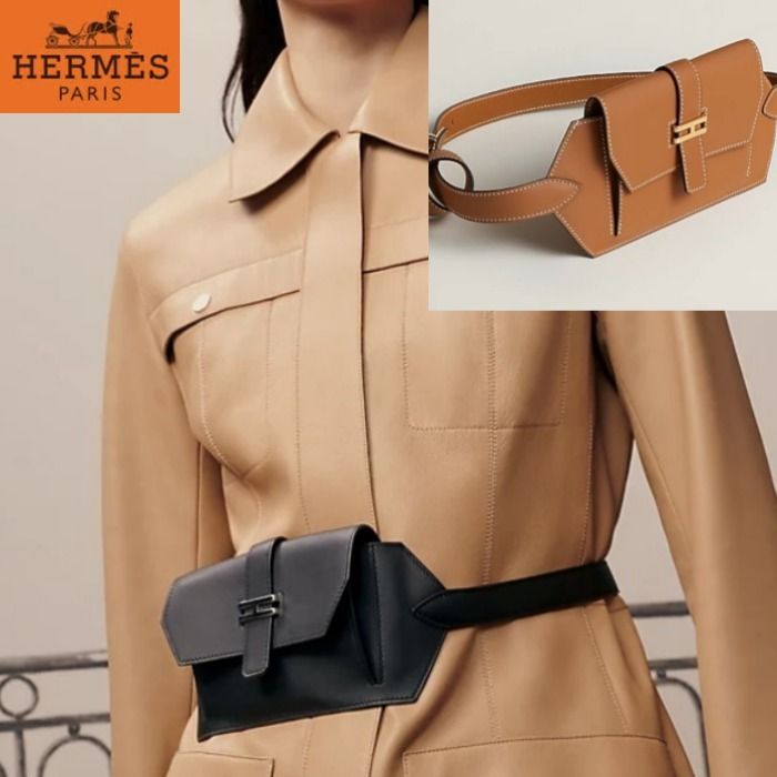 上品デザイン♪【HERMES】エランポケット24 ウエストポーチ (HERMES