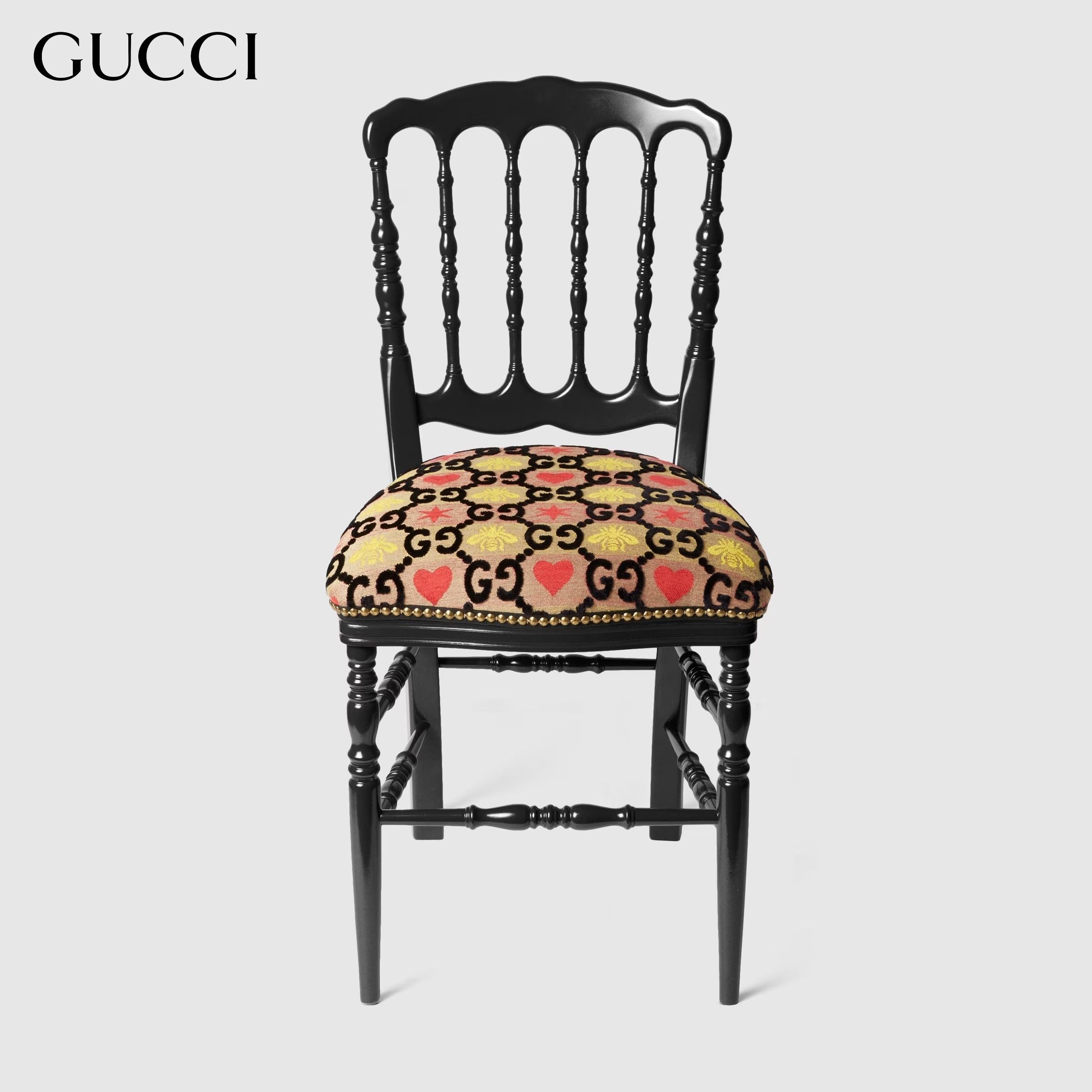 国内発| GUCCI Francesina GGジャカード ウッドチェア (GUCCI/椅子