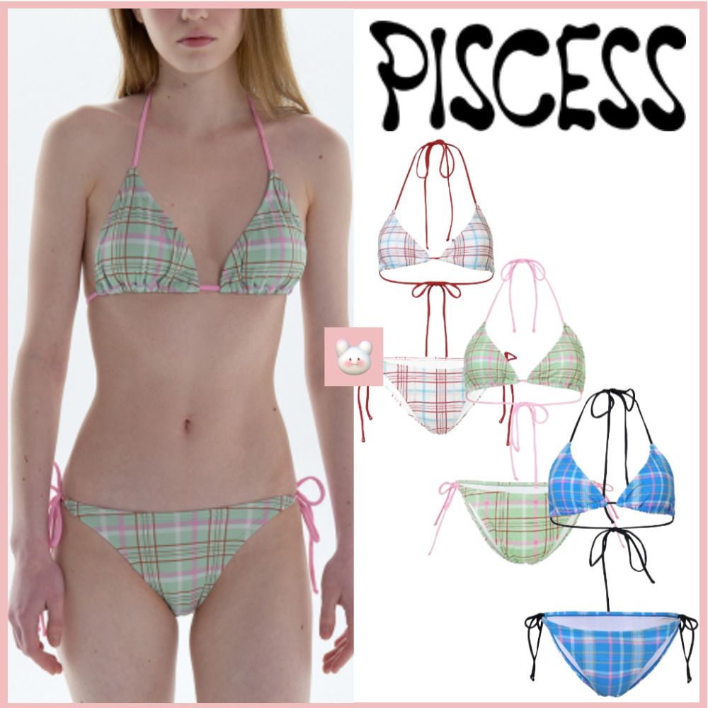 ☆中町綾 着用水着☆[PISCESS] PLAID CHECK TRIANGLE BIKINI (PISCESS