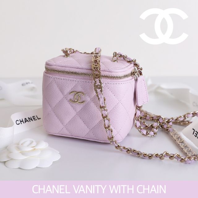 CHANEL】シャネル ベニティ ミニ チェーン バッグ ピンク (CHANEL