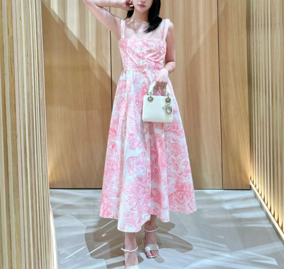 エレガント/おしゃれ♪】Dioriviera フレア ミディドレス (Dior