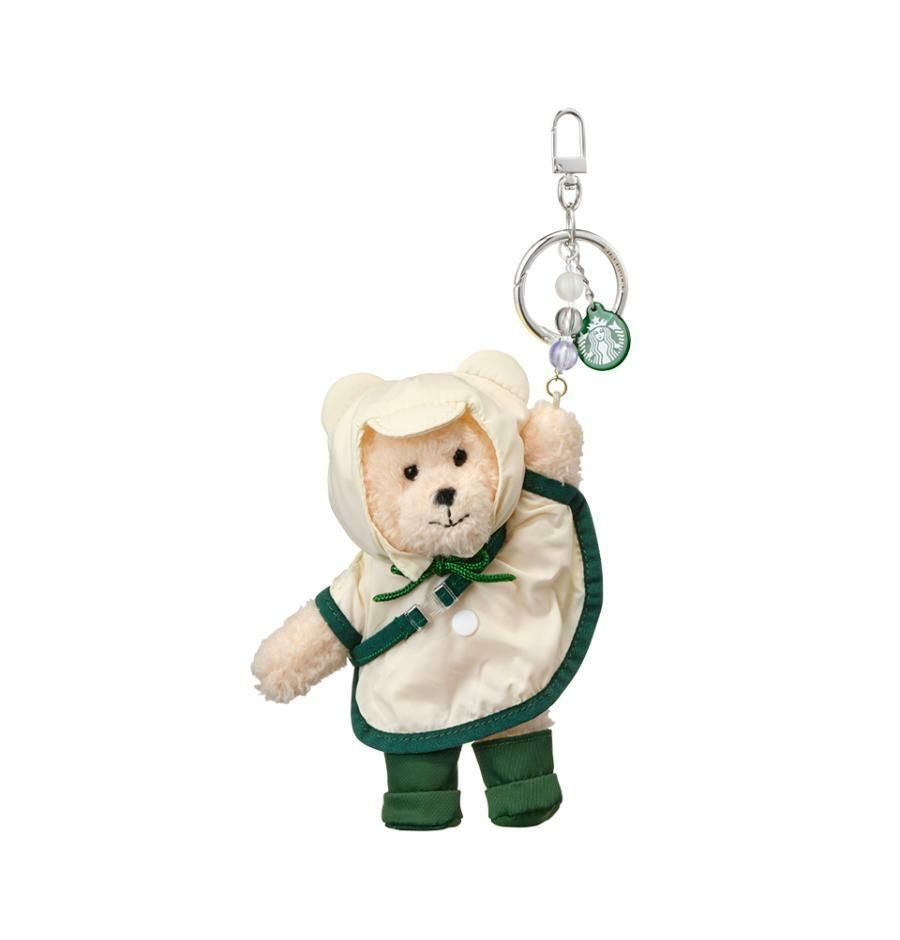 韓国スタバ HUNTER☆Rainy Bearista Keychain(Cream)ベアリスタ