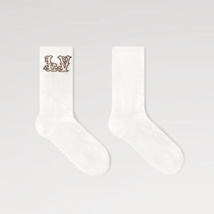 さりげなく見えるロゴがお洒落♪】ルイヴィトン 靴下 ソックス (Louis