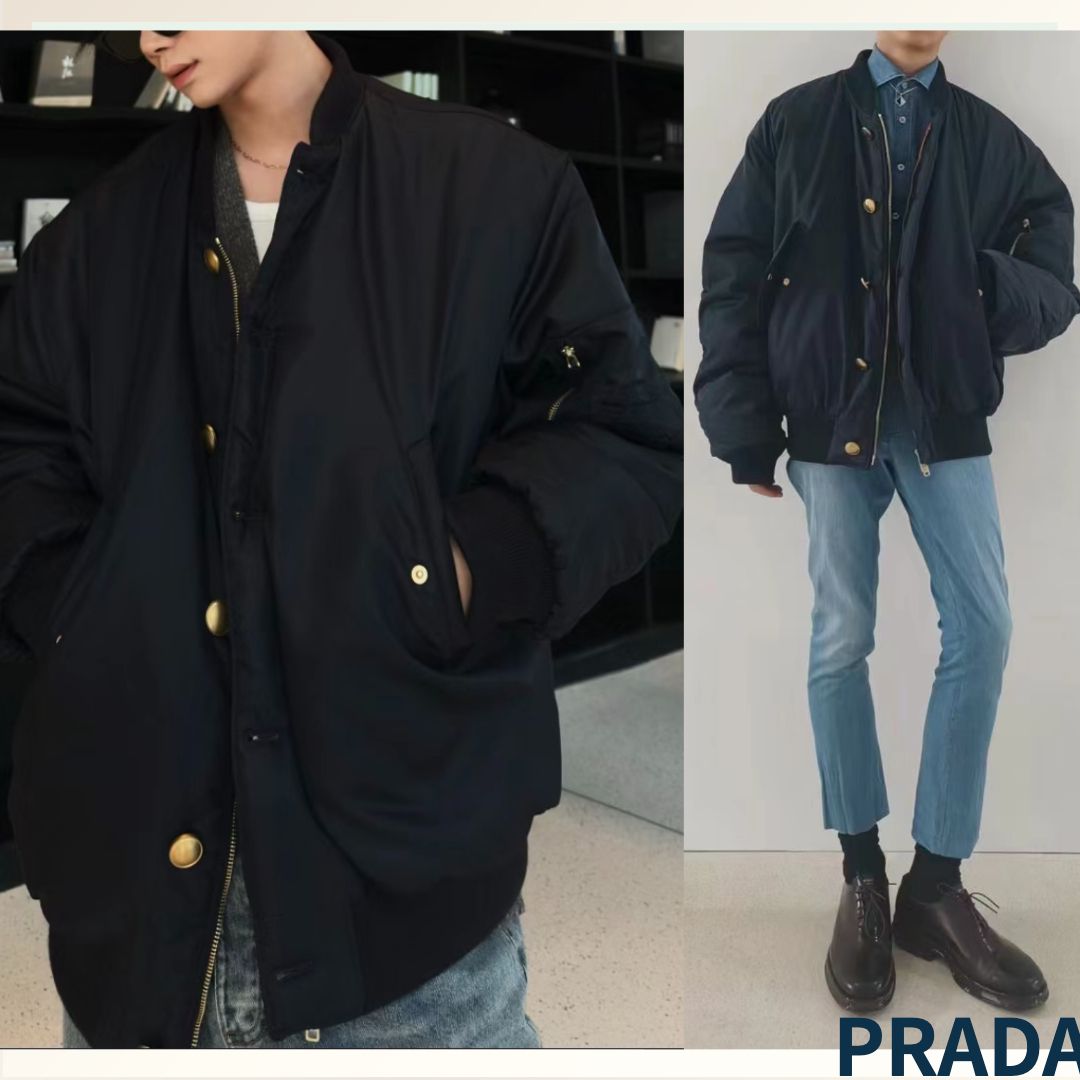 ラグジュアリーでカジュアル PRADA☆Re-Nylonボンバージャケット