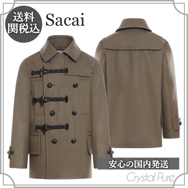 Sacai】ウール メルトン ジャケット【送料関税込】 (sacai/ダッフル