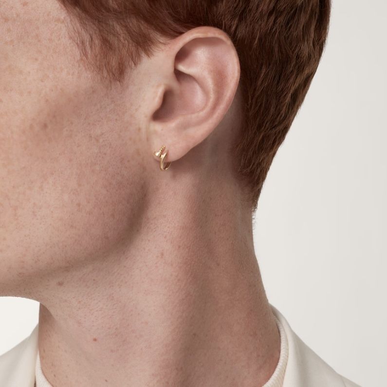 人気【カルティエ】ジュストアンクル ピアス 18K 釘 シングル (Cartier