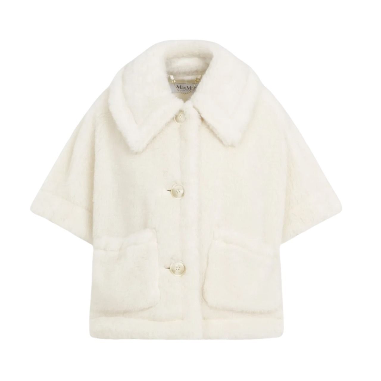 Max Mara New Terzo テディベア ショート ケープ コート (Max Mara