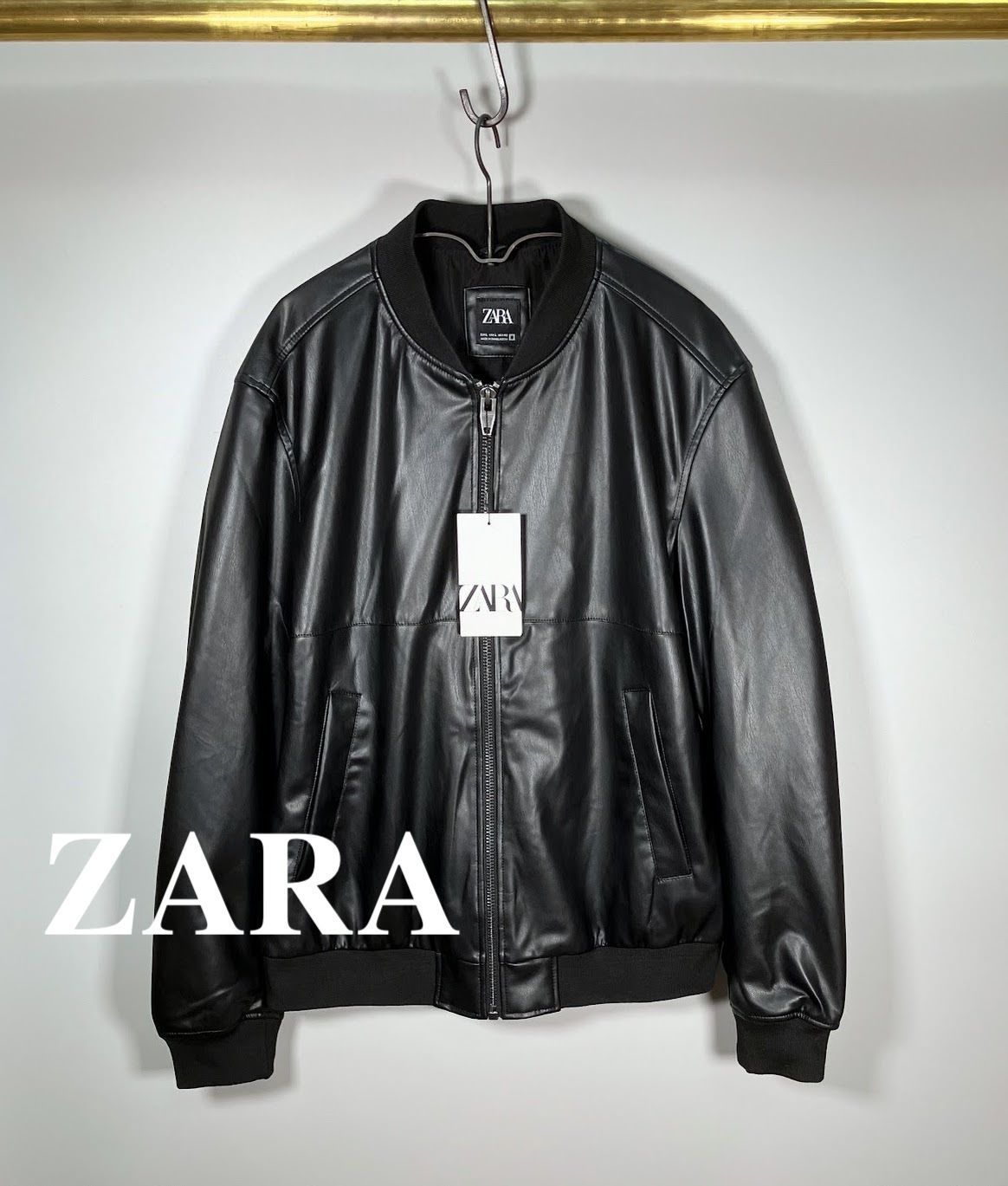 ☆ドイツ発*ZARA*新作*レザーボンバージャケット☆ (ZARA/レザー