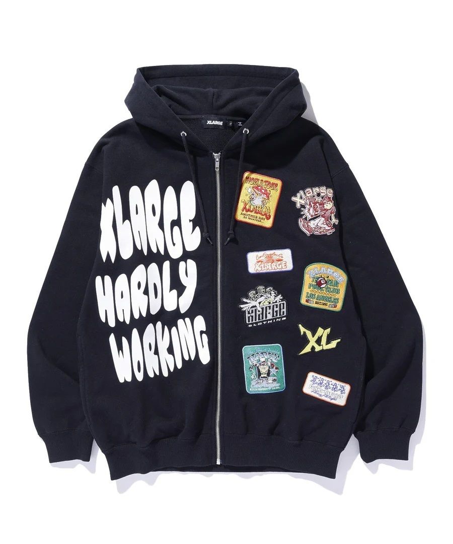 早い者勝ち 大人気 LARGE MULTI LOGO ZIP UP HOODED SWEATSHIRT (X