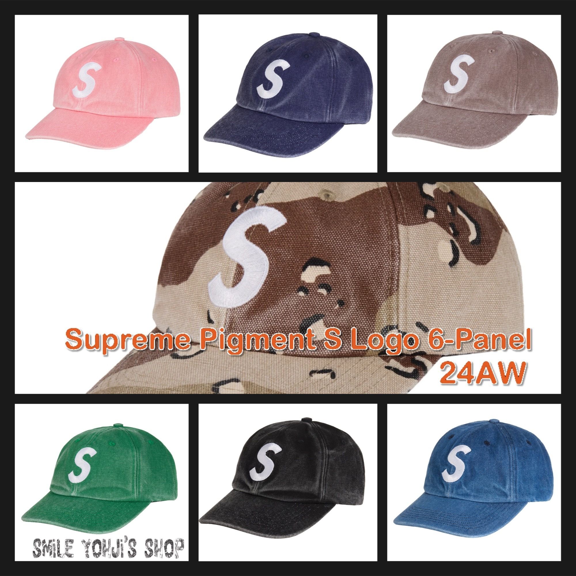 ☆24AW WEEK1☆Supreme Pigment S Logo 6-Panel (Supreme/キャップ