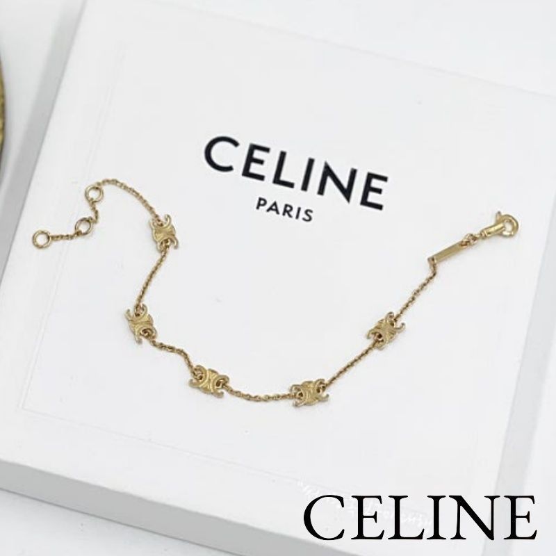 CELINE セリーヌ ミニ トリオンフ ブレスレット ゴールド (CELINE