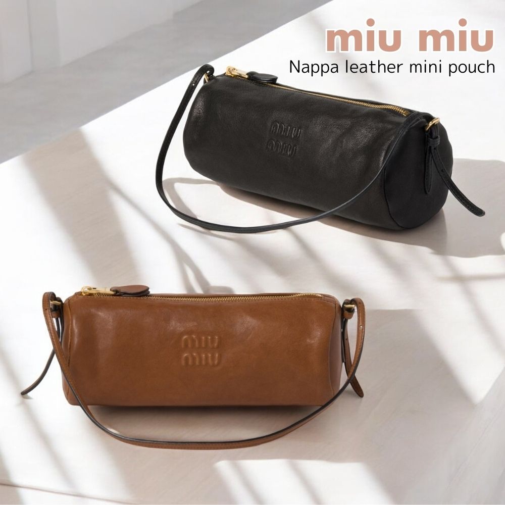 MiuMiu】ナッパレザーポーチ DHL配送料込み (MiuMiu/ポーチ
