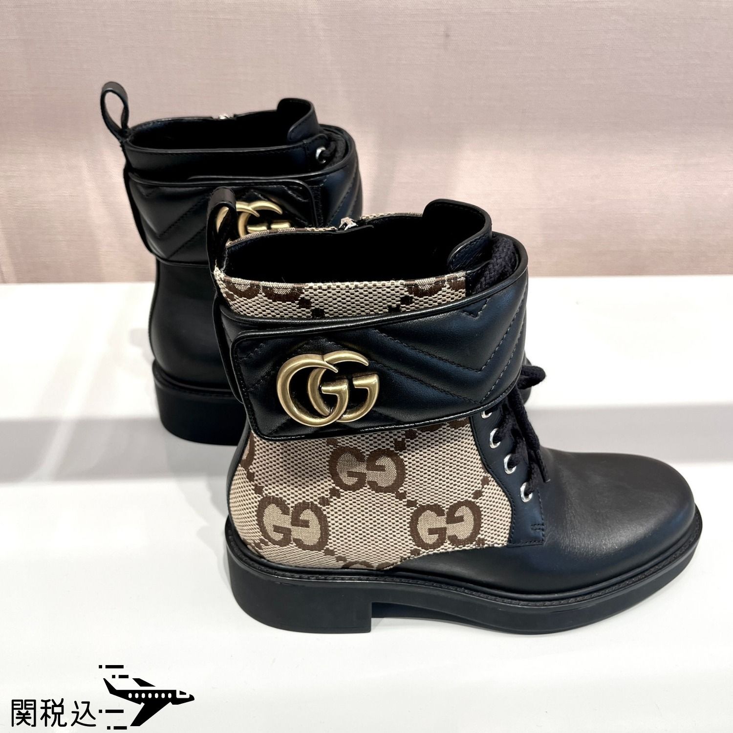 GUCCI グッチ GG ロゴプレート Ankle Boots アンクルブーツ (GUCCI