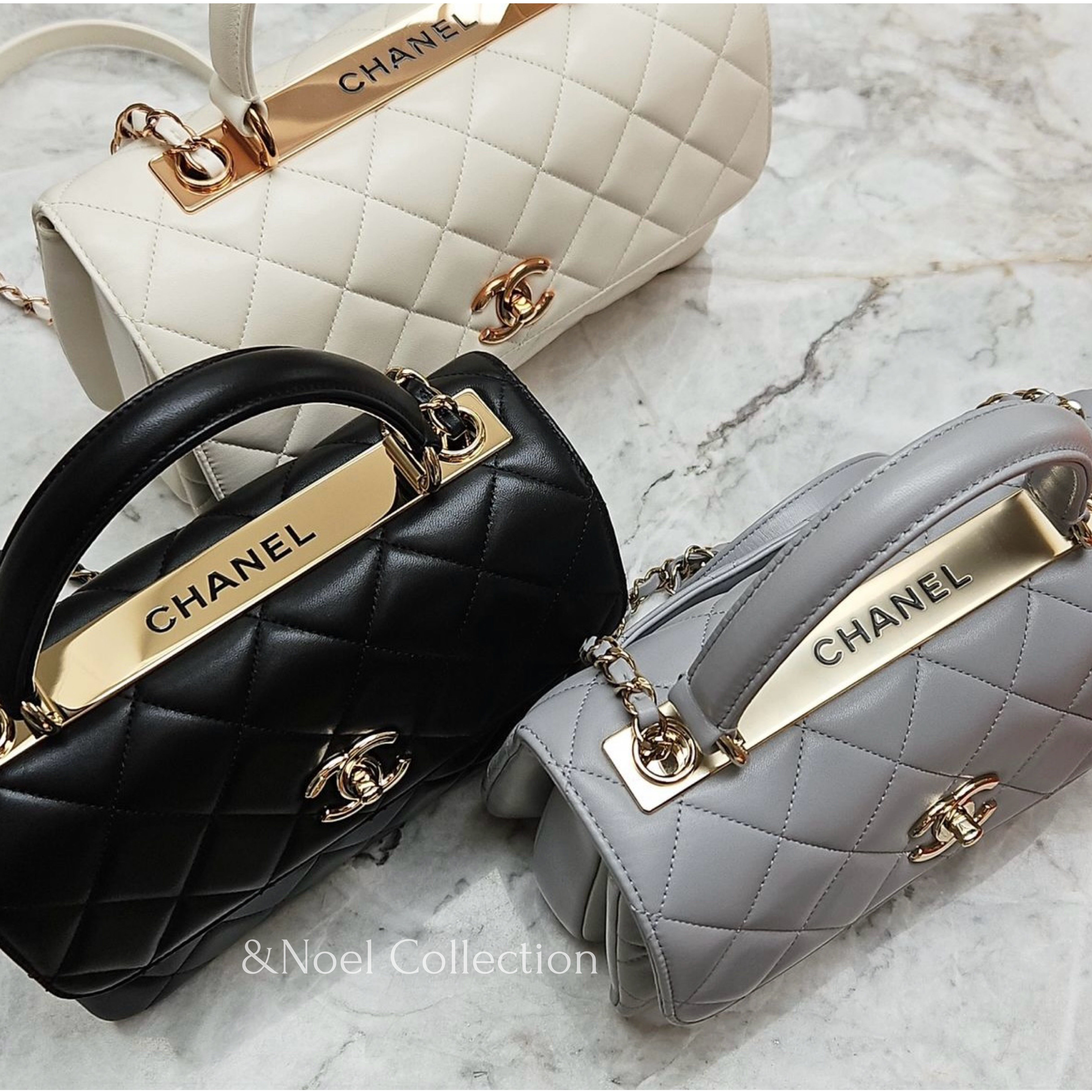 ロゴプレートの高級感】CHANEL*トップハンドル フラップバッグ (CHANEL