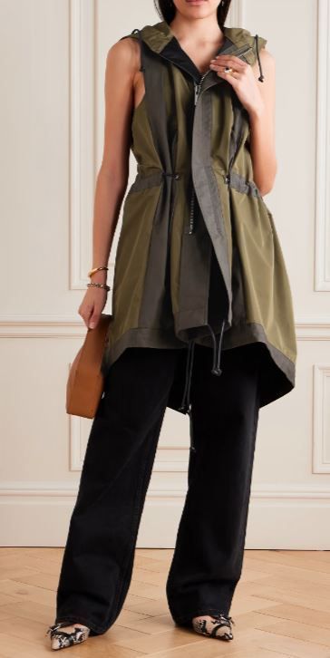 sacai☆ノースリーブ ツートン フード付きジャケット (sacai/ベスト